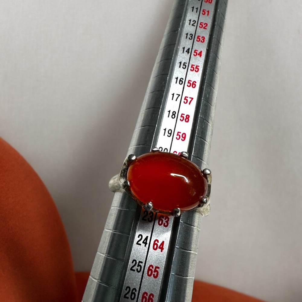 Carnelian Sterling Silver Ring - Picture 7 of 11